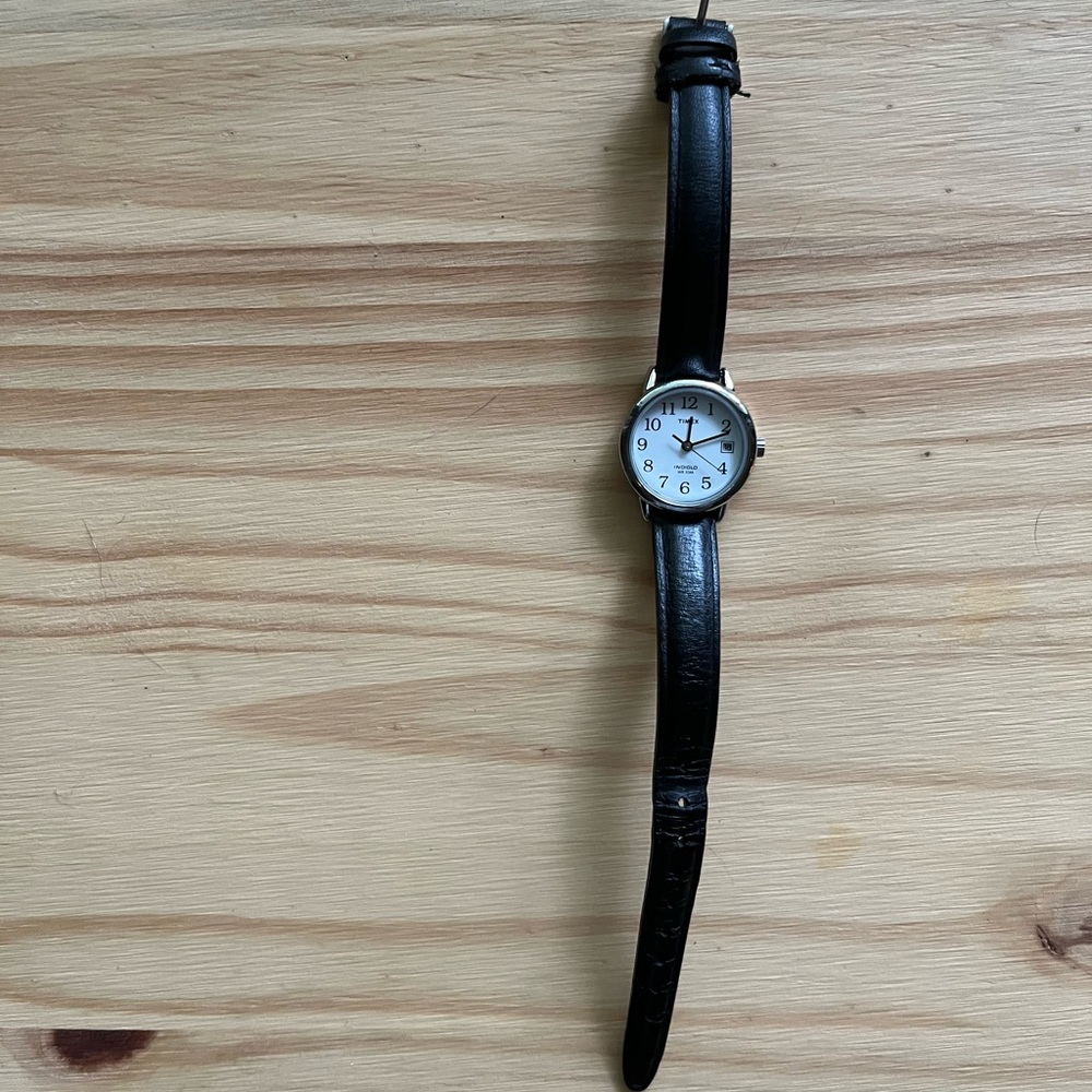 Black basic Timex watch.